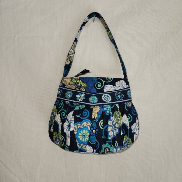 Vera Bradley "Mod Floral Blue" Patterned Bag Featured On The Hannah HandBag - Picture 1 of 10